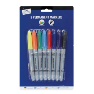 Coloured permanent markers (8 Pack)