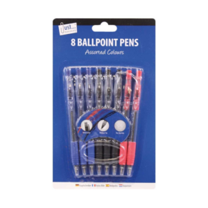 Coloured ballpoint pens 8 pack